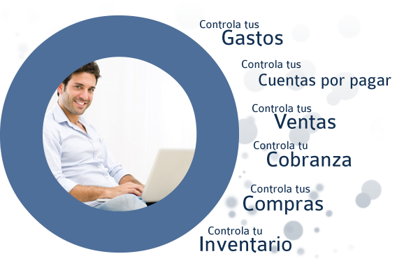 Controla gastos, cuentas por pagar, ventas, cobranza, compras e inventario